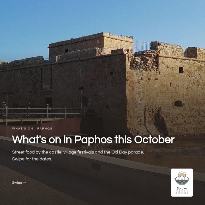 Spitiko social card: What's on in Paphos this October